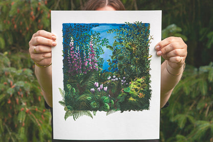 Cyclamen and Foxglove- Hand Finished